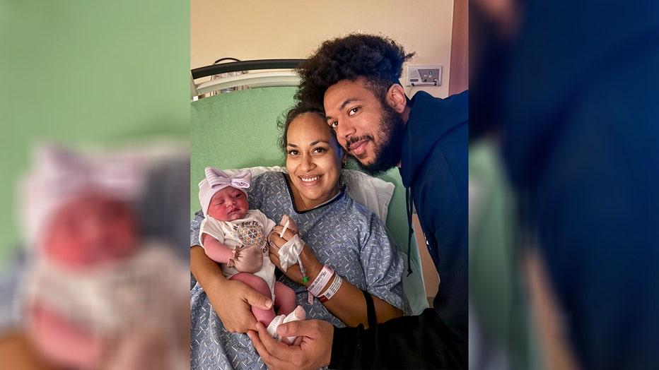 Baby girl Iliana came into the world at 12:19 a.m. in St. Petersburg, weighing 7 pounds, 4 ounces. (Courtesy: Orlando Health.)