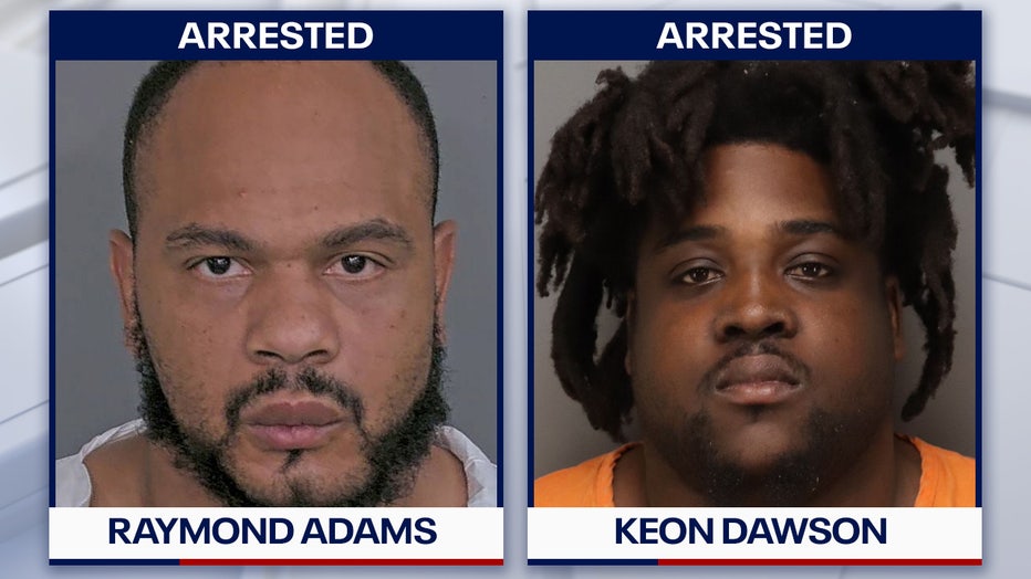Raymond Adams and Keon Dawson mugshots courtesy of the Pinellas County Sheriff's Office.