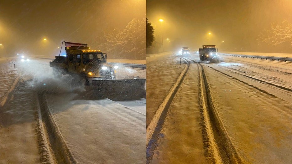 Florida has 11 snowplows that are clearing the streets after a historic snowfall on Tuesday. Image is courtesy of FDOT.