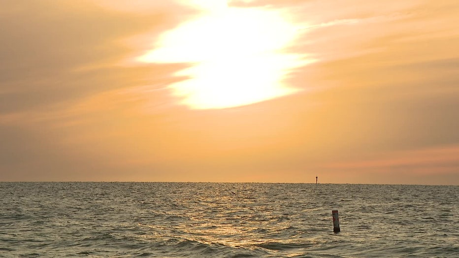 Sunset over Clearwater beach.