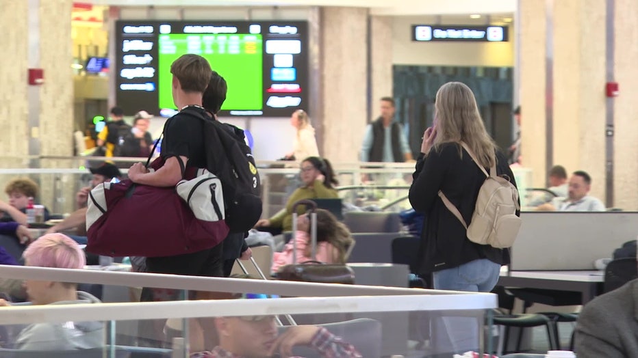 Traveler's walking through TPA. 