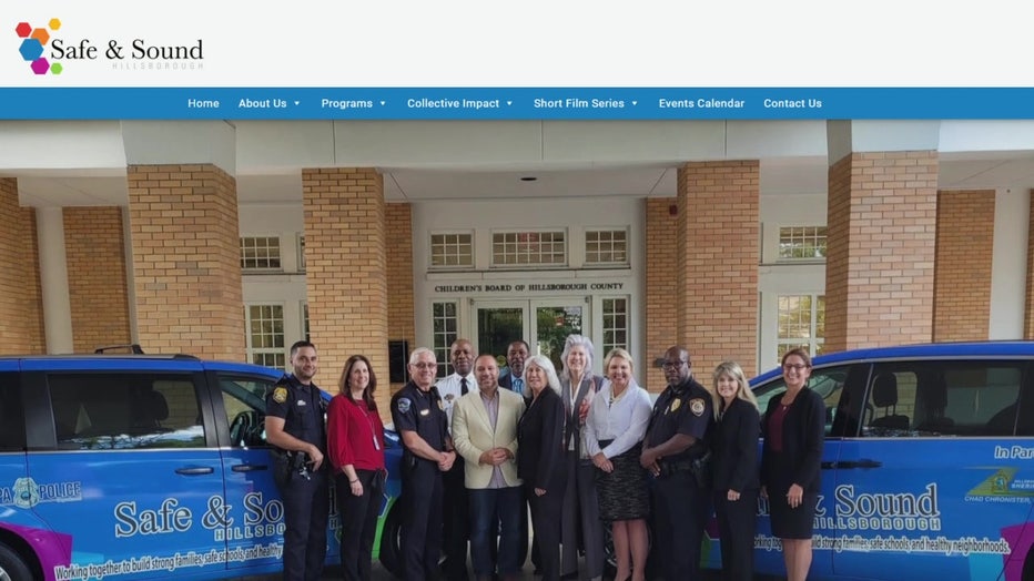 Hillsborough nonprofit Safe and Sound's website homepage.