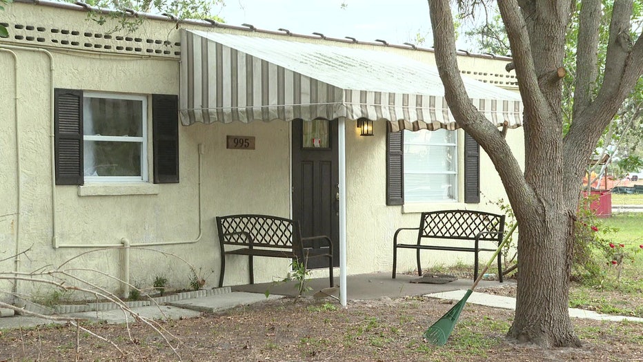 The Sarasota home squatters are accused of living in.