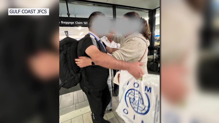 Families being reunited at TPA.