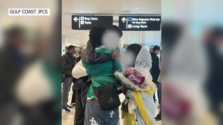 Families being reunited at TPA.