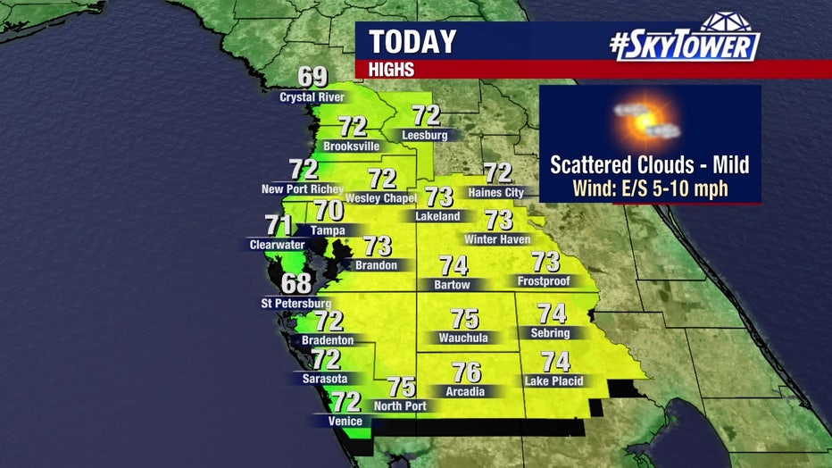 Highs will reach the 70s across much of the Bay Area on Friday, but the warmup won't last long.