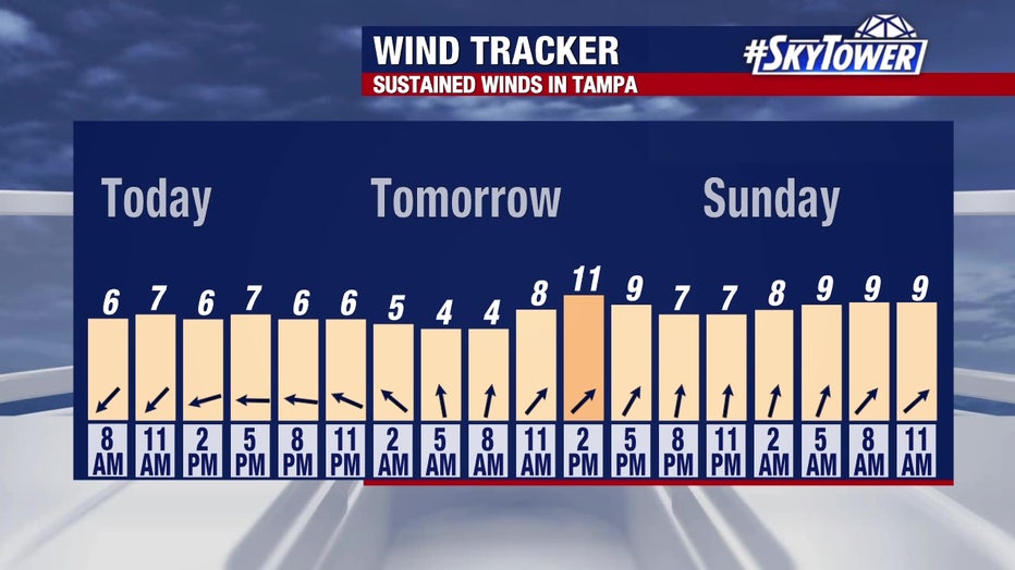 Winds will shift back to the south this weekend, allowing for a short-lived warmup.
