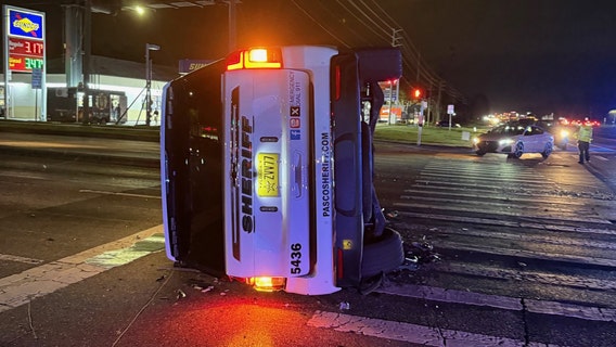 Pasco County deputy hospitalized after rollover crash at intersection: FHP