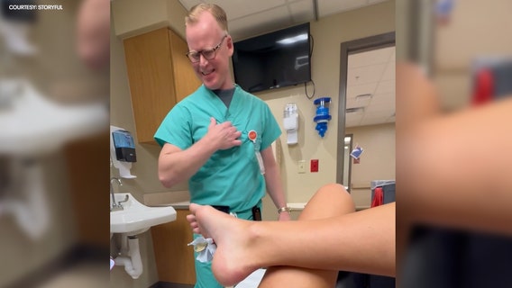 'Heard a Crunch': Key impales woman's foot leaving emergency doctors stunned