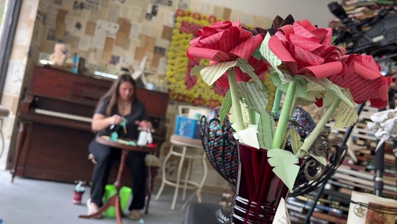 ‘Book Art and Other Oddities’ transforms pages from damaged books into works of art