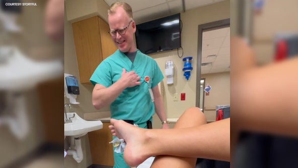 'Heard a Crunch': Key impales woman's foot leaving emergency doctors stunned