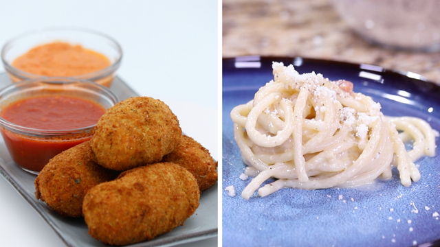 Dinner DeeAs recipes: Nona's Suppli + Bucatini Carbonara