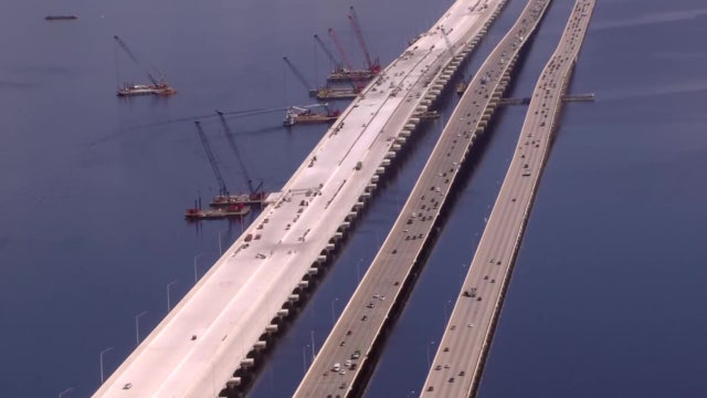 Howard Frankland Bridge northbound lanes to close overnight on Monday and Tuesday