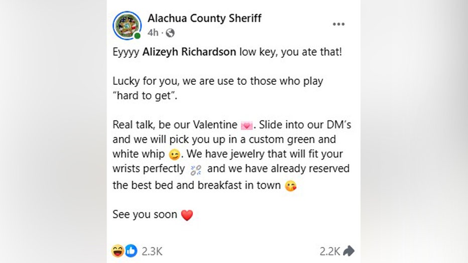 Courtesy: Alachua County Sheriff's Office. 