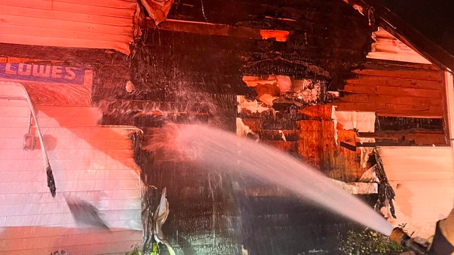 Fire caused damage to Brian's Place in Hernando Beach early Tuesday. (Courtesy: Hernando County Fire Rescue.)