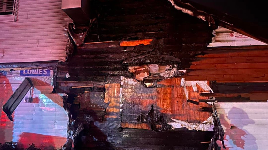 Fire caused damage to Brian's Place in Hernando Beach early Tuesday. (Courtesy: Hernando County Fire Rescue.)