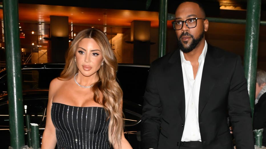 NEW YORK, NEW YORK - JANUARY 10: Larsa Pippen and Marcus Jordan are seen on January 10, 2024 in New York City. (Photo by Raymond Hall/GC Images)
