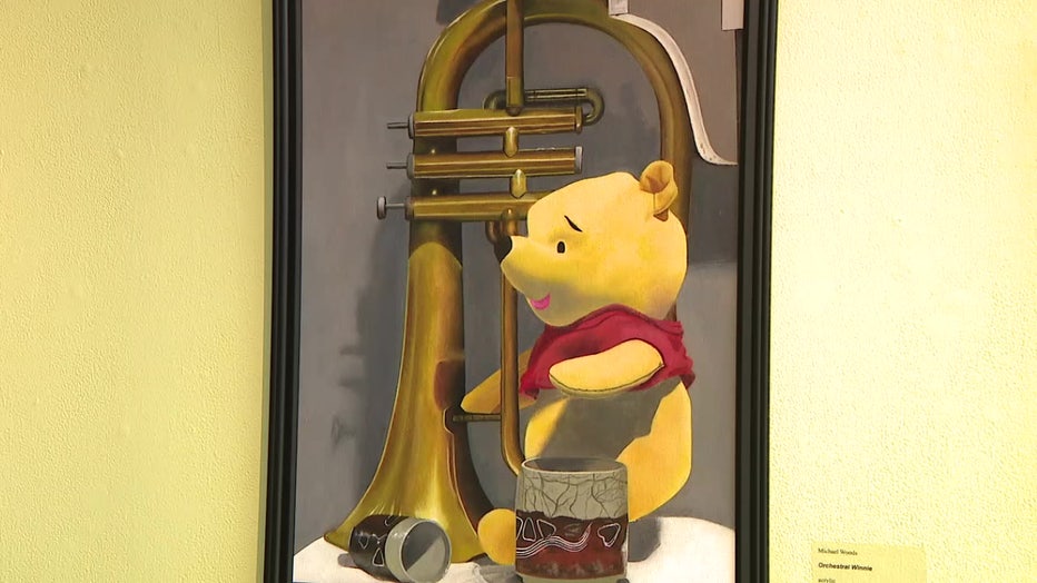 Artwork of Winnie the Pooh.