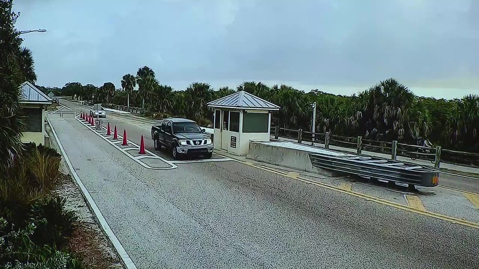 Domingo Rodriguez's truck entering Fort De Soto Park was shown on surveillance cameras.