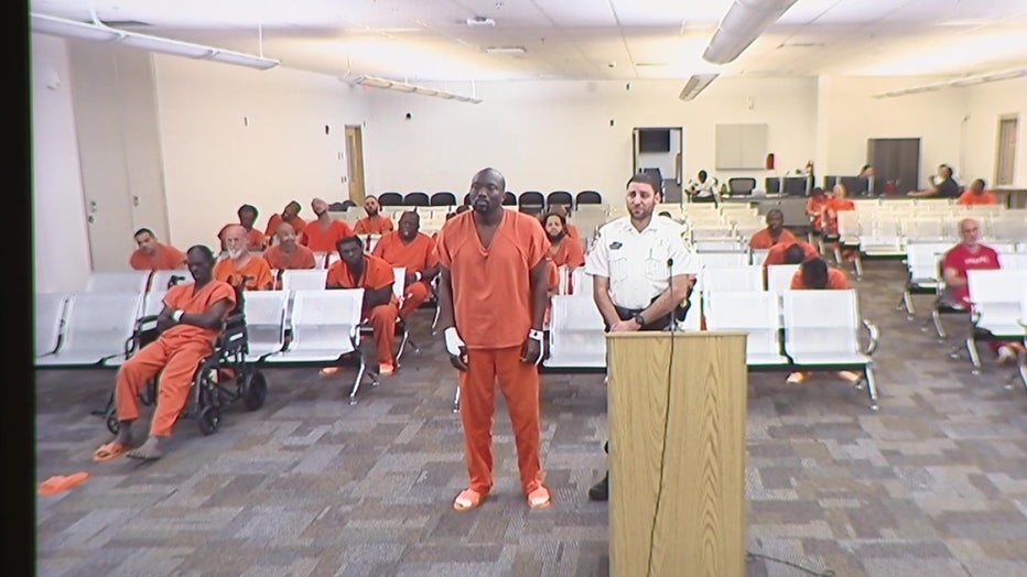 Ahmed Njie appearing in court.