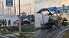 Tesla bursts into flames in front of Hudson Chevy dealer after driver strikes debris on roadway: FHP