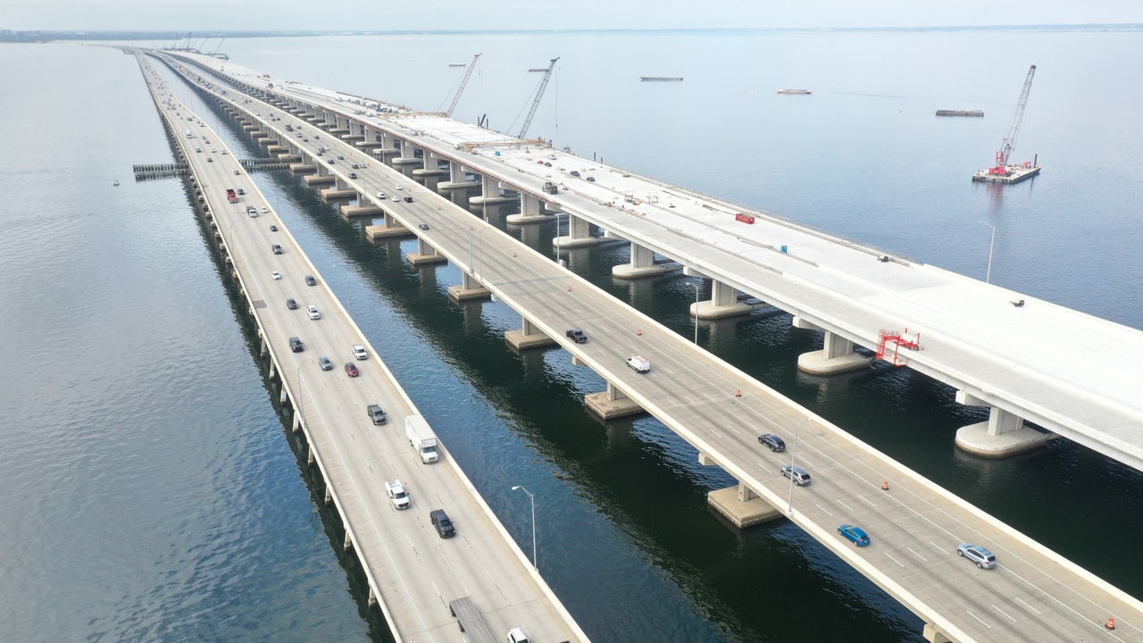 DEVISE WORKS／HARE BRIDGE New Howard Frankland Bridge will open to traffic in time for