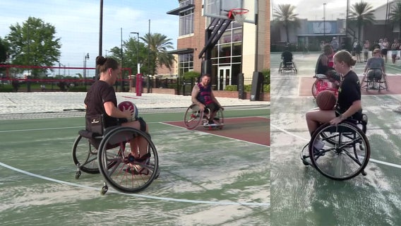 UTampa students play wheelchair basketball to learn about importance of adaptive sports