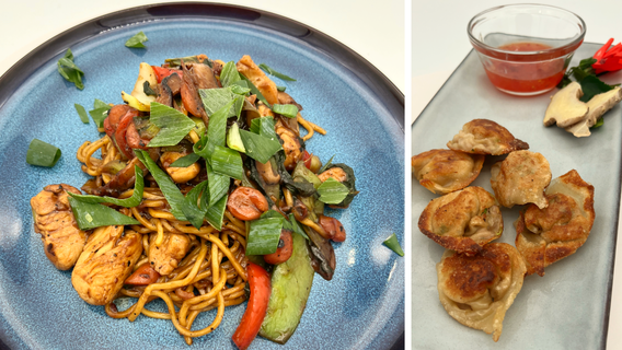Dinner DeeAs recipe: Chicken Lo Mein & Pork Wontons