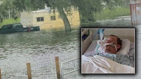 Plant City man rescued from Hurricane Milton floodwaters on life support after possible hit-and-run crash