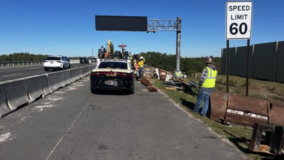 Construction worker fight: Woman bites man's cheek, hits him with steel rebar along I-75, FHP says