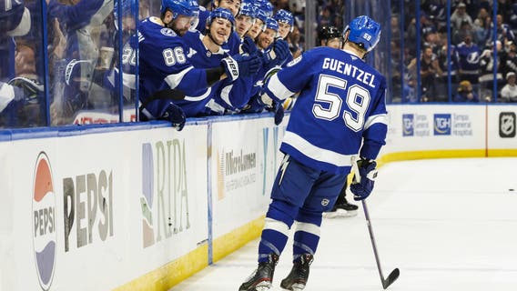Guentzel has hat-trick, Bjorkstrand scores go-ahead goal and Lightning rally past Sabres 6-5