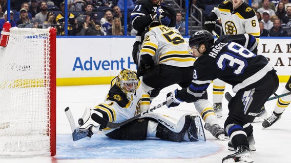 Jeremy Swayman stops 26 shots to lead the Bruins over the Lightning 4-0