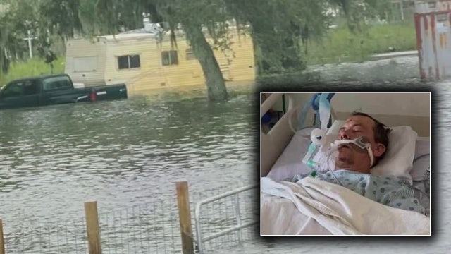 Plant City man rescued from Hurricane Milton floodwaters on life support after possible hit-and-run crash