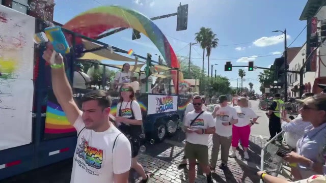 Thousands celebrate Tampa's annual Pride Festival and Parade in Ybor City