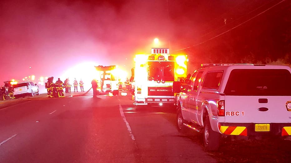 The crews fought for a three -alala fire in a storage facility in the temple terrace. (Kind permission: Hillsborough County Fire Rescue.)