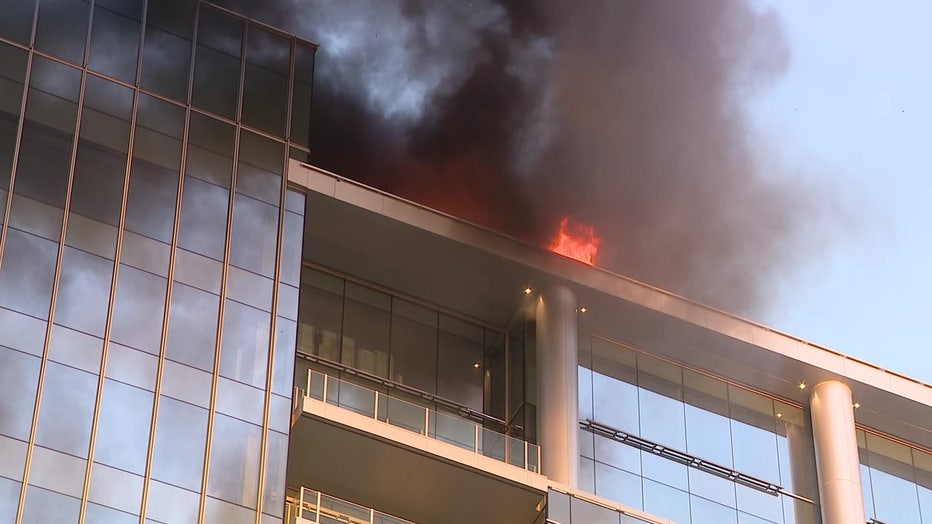 Crews responded Thursday morning to a fire at a high-rise that's under construction at Himes Ave. and Cypress St. in Tampa.