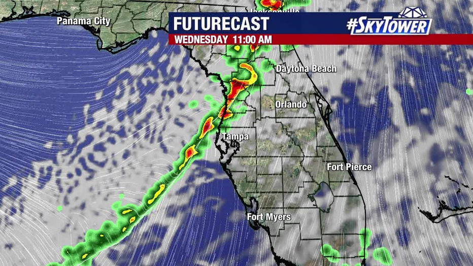 Rain and storms could be strong on Wednesday, but meteorologists say they will move through quickly.