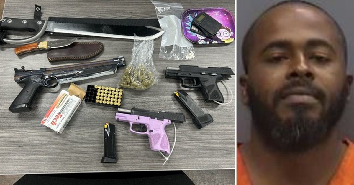 Drugs, loaded guns & machete found in car, convicted felon arrested ...