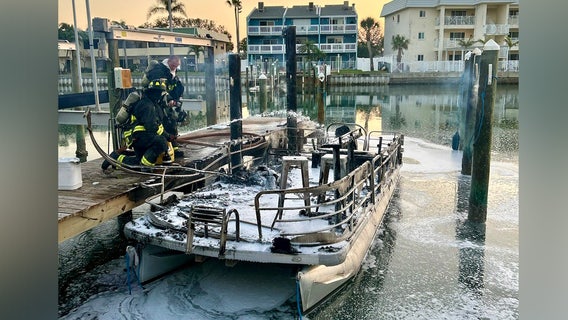 Treasure Island police investigating 'suspicious' fire that destroys pontoon boat