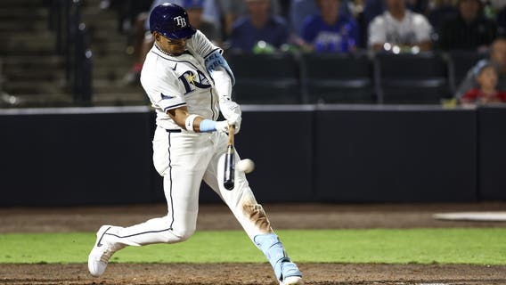 Caballero slugs 1st career slam and Rays win 5-4 over Angels with teams combining for 6 homers