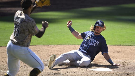 Rookie Simpson has 3 hits as the Rays sweep the Padres with a 4-2 win