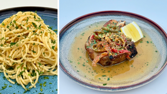 Dinner DeeAs recipes: Spaghetti al Limone, Pan-Seared Pork Chops