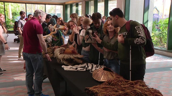 Visually impaired community members get hands-on experience of The Lion King at Tampa's Straz Center