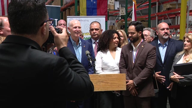 Senator Rick Scott joins Venezuelan leaders to rally for freedom and democracy