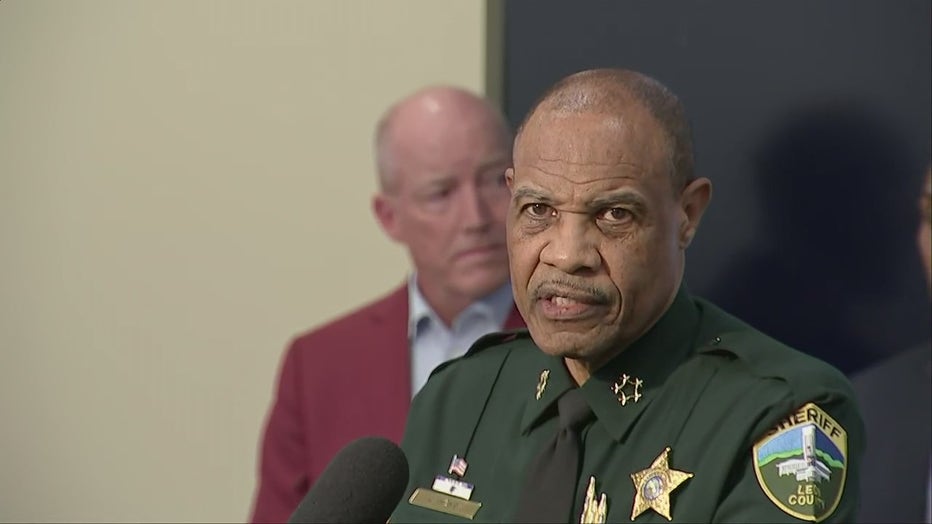 Leon County Sheriff Walt McNeil speaking at Thursday's news conference.