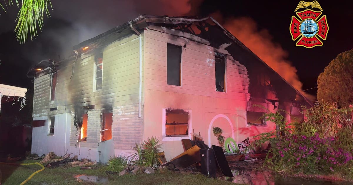 Video: Crews battle large fire at Tampa home | FOX 13 Tampa Bay