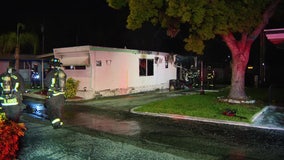 Woman hospitalized, pet reportedly missing after fire at Clearwater mobile home