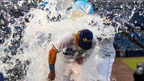 Jankowski drives in winning run as Tampa Bay beats Milwaukee 3-2 after historic rain delays