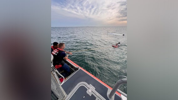 Coast Guard rescues man after his 15-foot boat capsizes near Sunshine Skyway Bridge