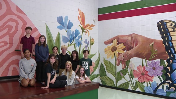 John Hopkins Middle School's latest mural partially designed, painted by students